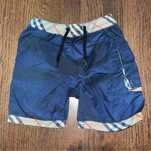 Burberry Children Classic Logo Swim Trunks Boy’s Bathing Suit Stripes